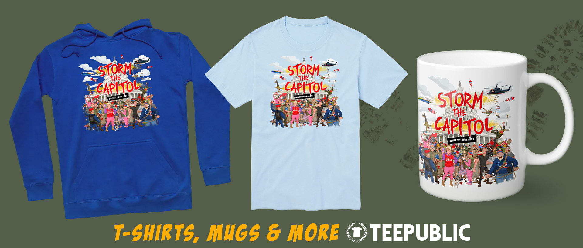 T-shirts, mugs and more at Teepublic